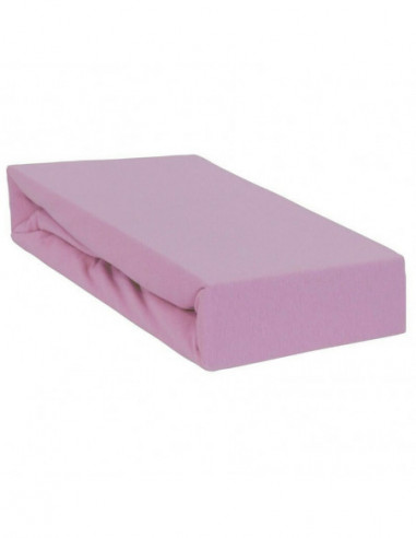 Qmini - Cearceaf impermeabil cu elastic, Pentru patut 120x60 cm, Din jerseu, Pink
