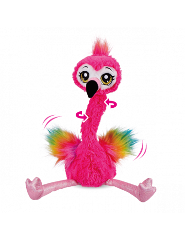 Jucarie interactiva de plus Zuru Pets Alive - Frankie, flamingo dansator